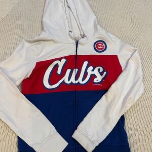 Chicago Cubs New Era Colorblock Full Zip Hoodie Jacket Small